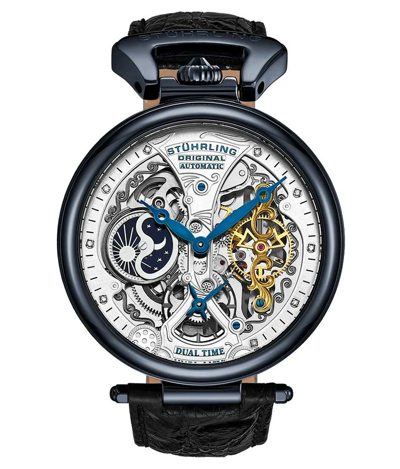 Stührling Emperor's Grand DT 127A2 Automatic 46mm Skeleton