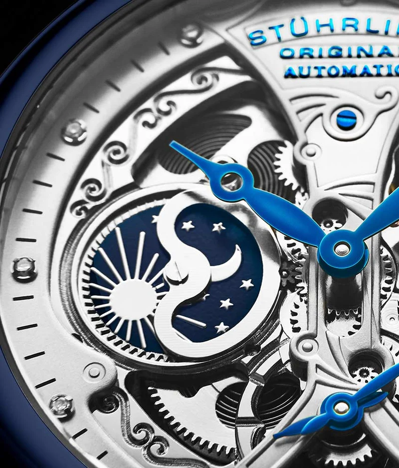 Stührling Emperor's Grand DT 127A2 Automatic 46mm Skeleton