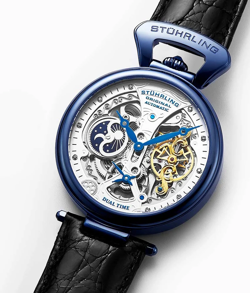 Stührling Emperor's Grand DT 127A2 Automatic 46mm Skeleton