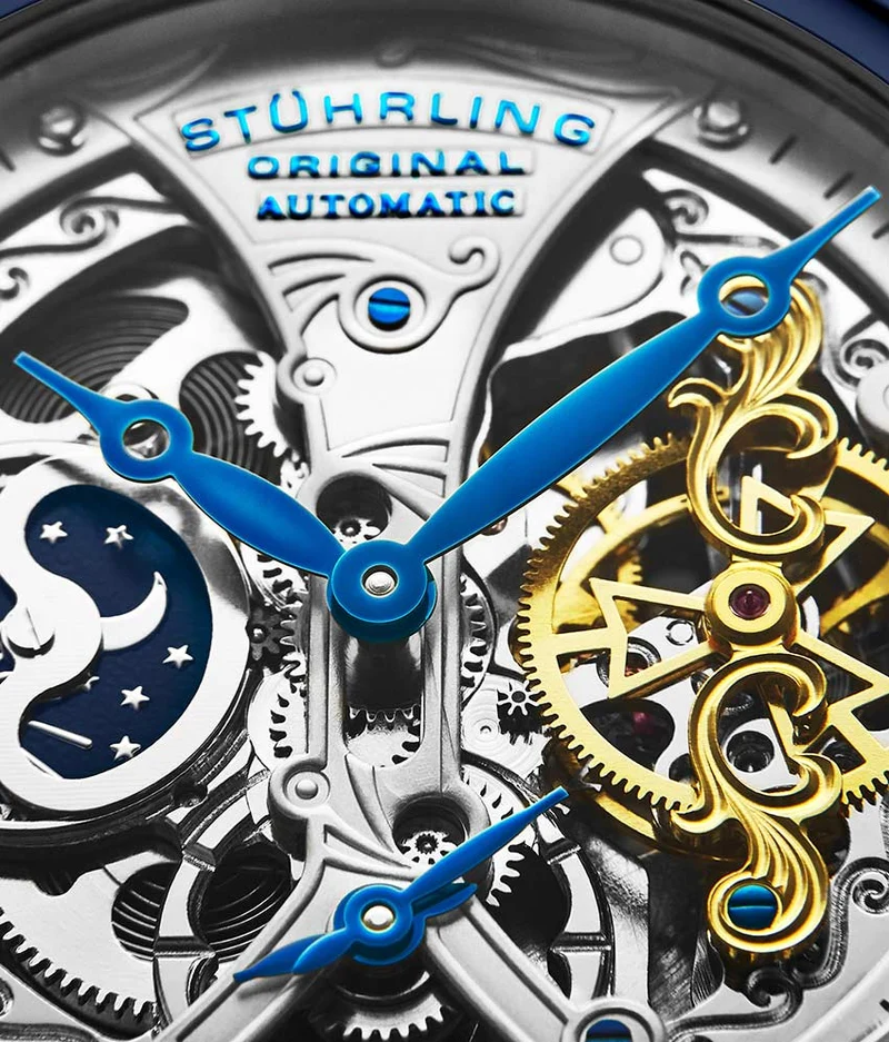 Stührling Emperor's Grand DT 127A2 Automatic 46mm Skeleton