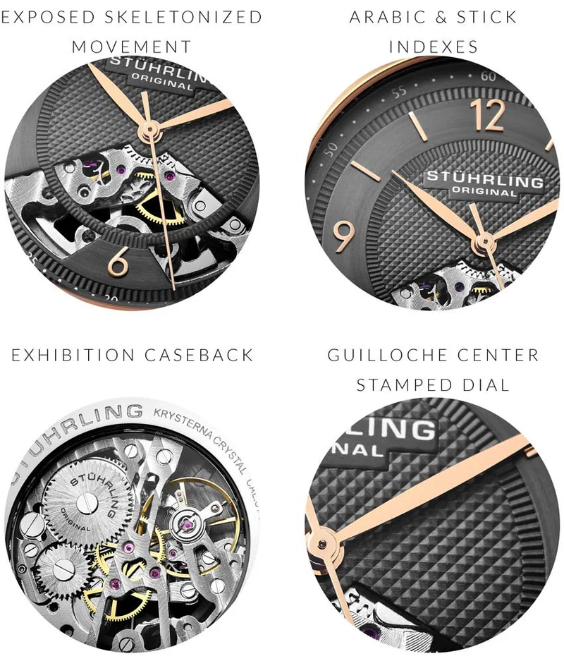 Stührling The Dynamic Hand-Wind 977 Skeleton 40mm