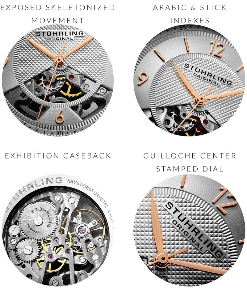Stührling The Dynamic Hand-Wind 977 Skeleton 40mm