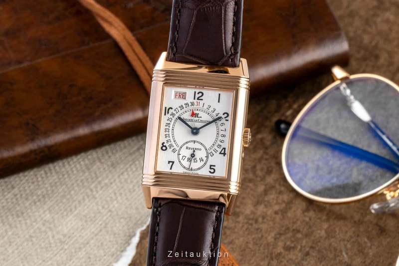 Jaeger LeCoultre Reverso 18 ct red gold manual winding men's watch 270.2.36 Q273242A [2406120]