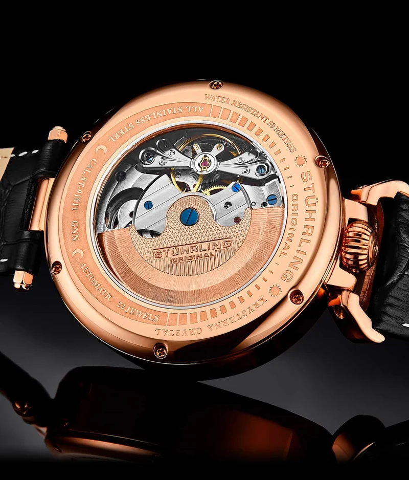 Stührling Modena Dual Time Automatic 988 46mm Skeleton
