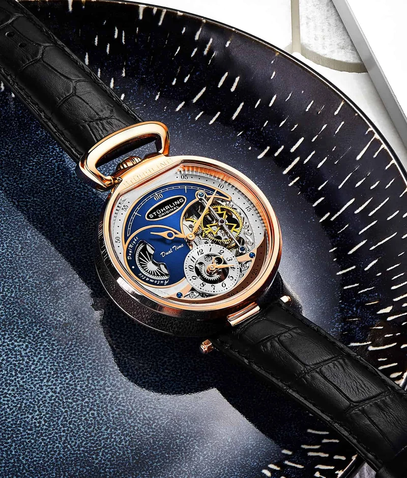 Stührling Modena Dual Time Automatic 988 46mm Skeleton