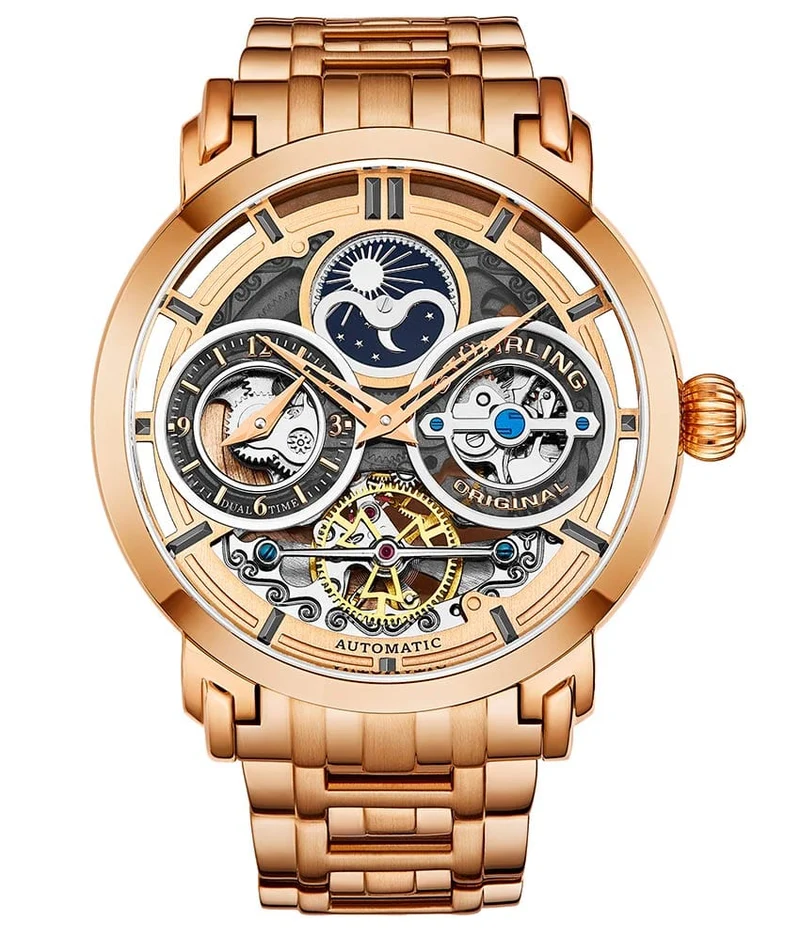 Stührling Luciano 371B Automatic 46mm Skeleton
