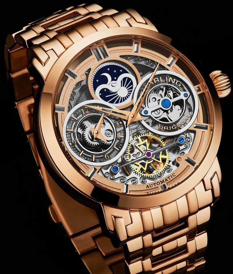 Stührling Luciano 371B Automatic 46mm Skeleton