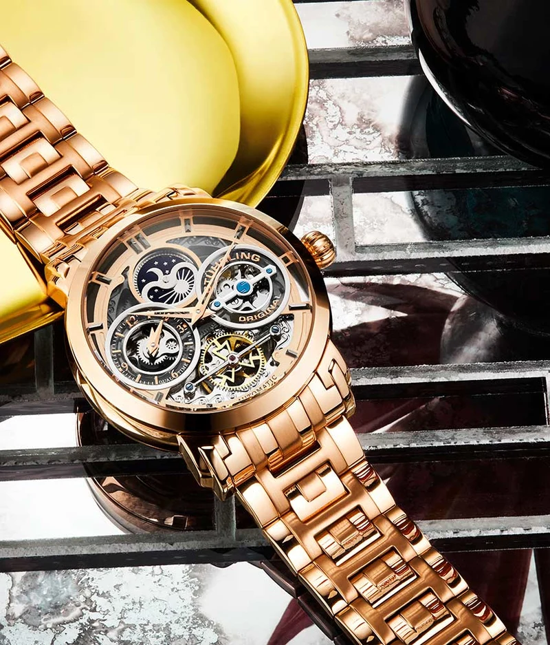 Stührling Luciano 371B Automatic 46mm Skeleton