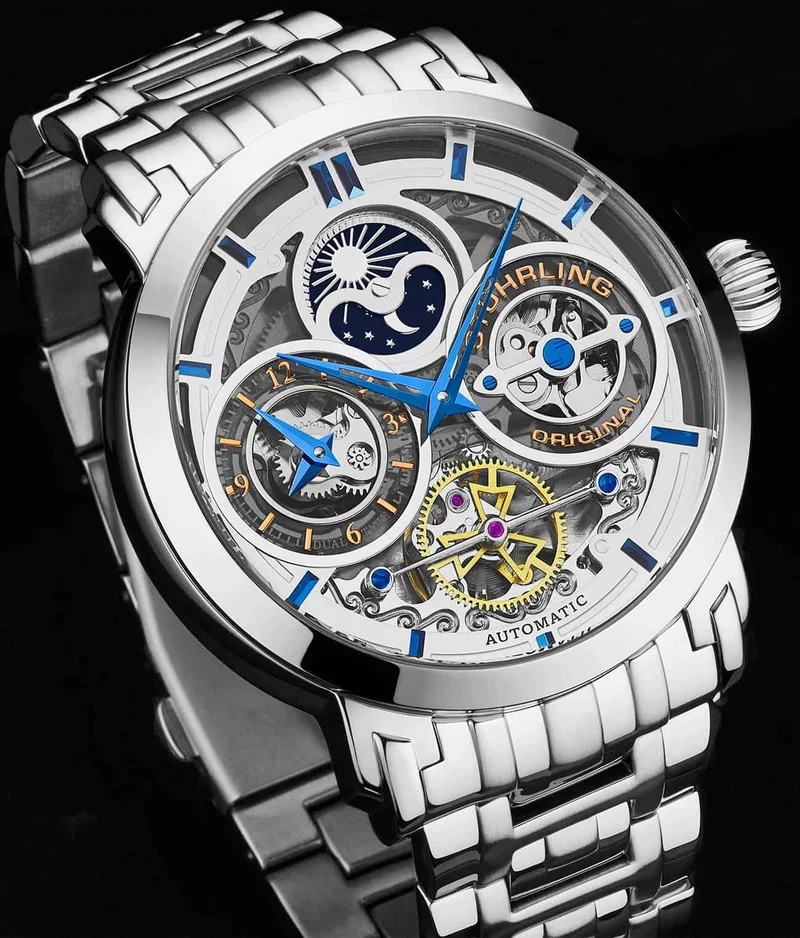 Stührling Luciano 371B Automatic 46mm Skeleton