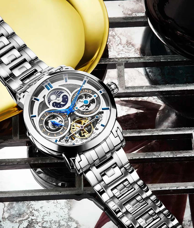 Stührling Luciano 371B Automatic 46mm Skeleton