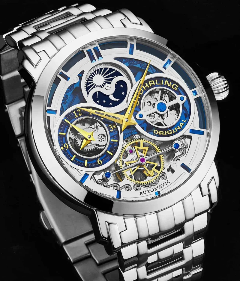 Stührling Luciano 371B Automatic 46mm Skeleton