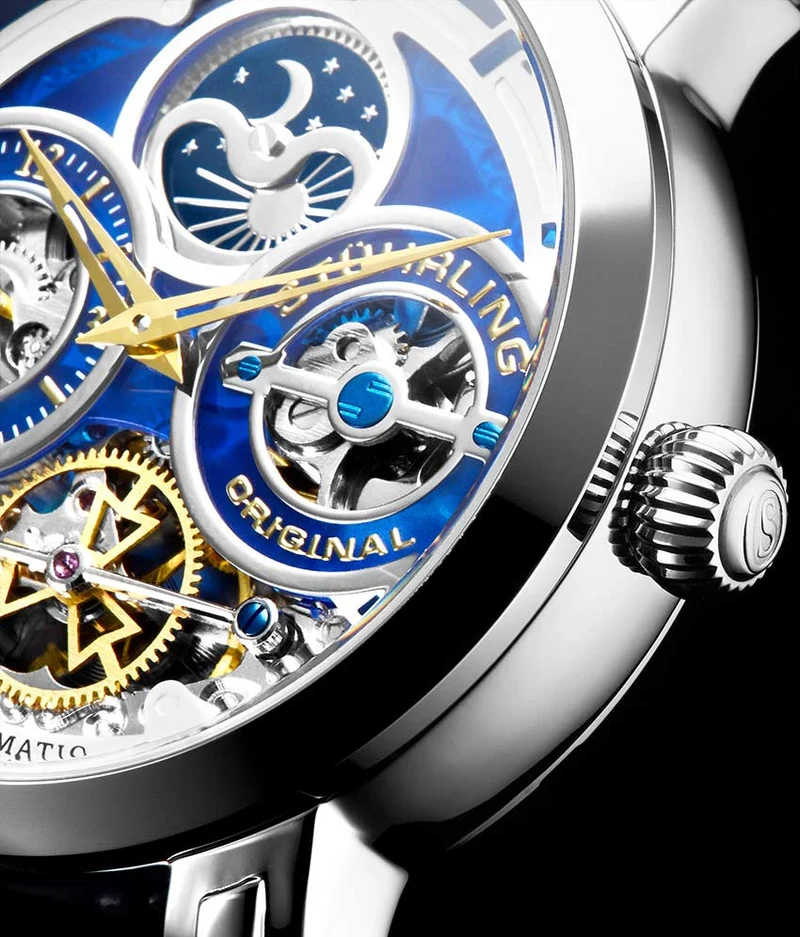 Stührling Luciano 371B Automatic 46mm Skeleton