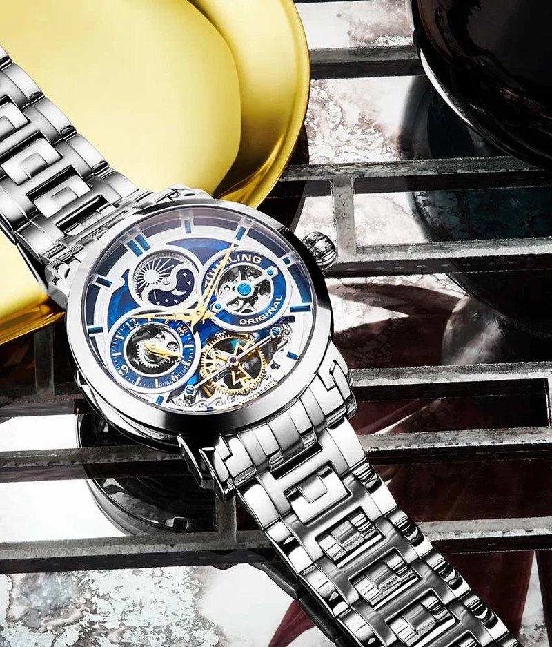 Stührling Luciano 371B Automatic 46mm Skeleton