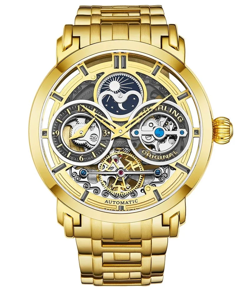 Stührling Luciano 371B Automatic 46mm Skeleton
