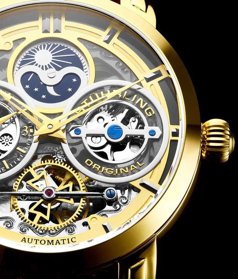 Stührling Luciano 371B Automatic 46mm Skeleton