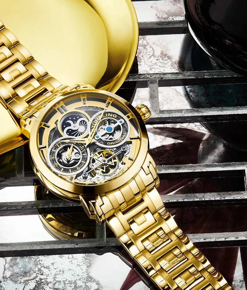 Stührling Luciano 371B Automatic 46mm Skeleton