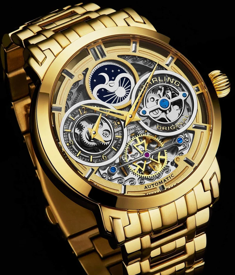 Stührling Luciano 371B Automatic 46mm Skeleton