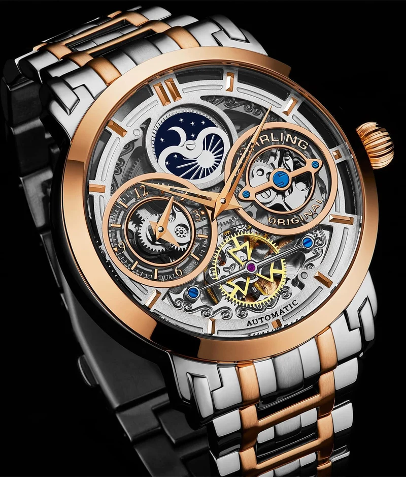 Stührling Luciano 371B Automatic 46mm Skeleton