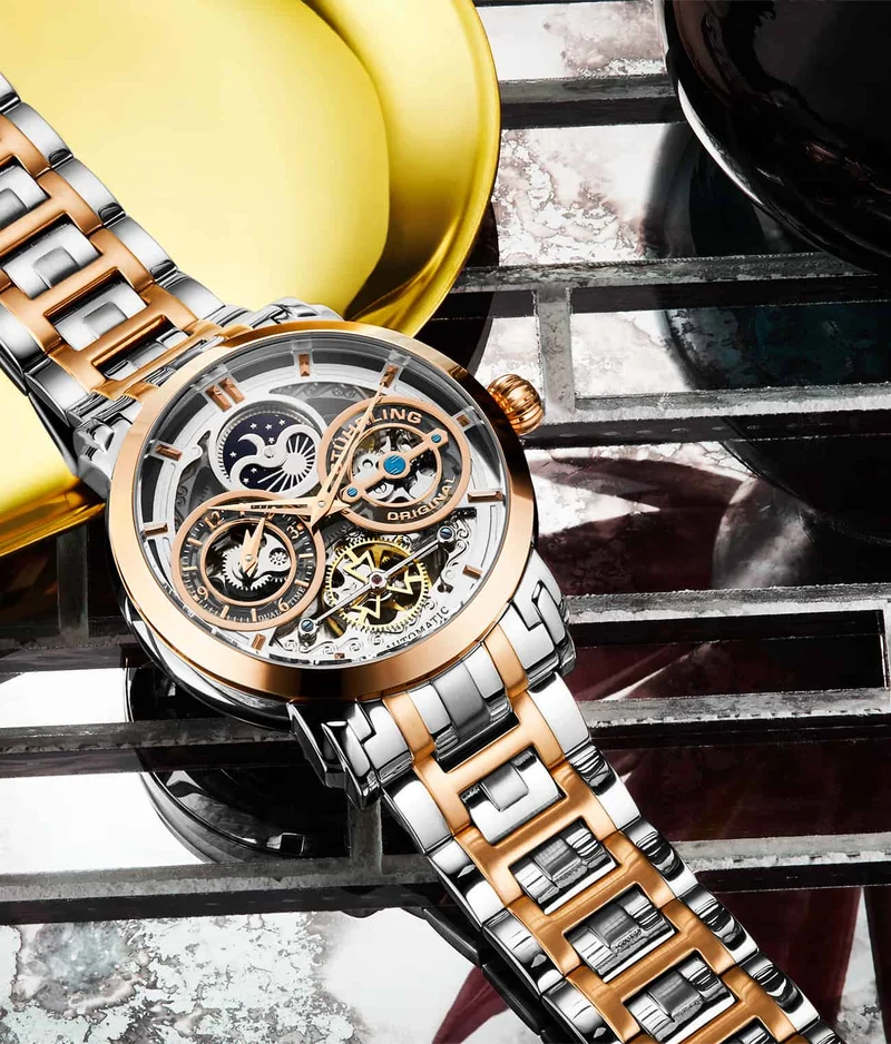 Stührling Luciano 371B Automatic 46mm Skeleton