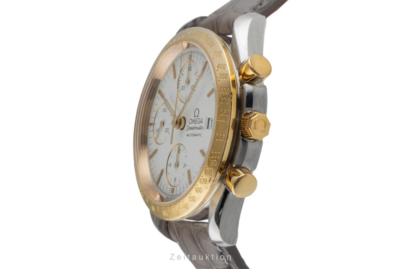 Omega Speedmaster Date chronograph steel / gold automatic men's watch 3311.20 LP: 8200EUR [2600526]