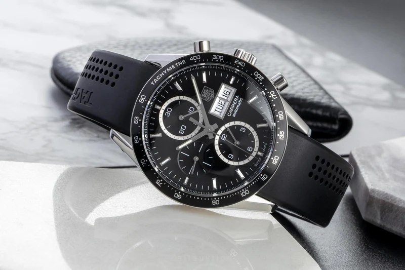 Tag Heuer Carrera chronograph steel automatic men's watch CV201AG LP: 7950EUR [2600217]