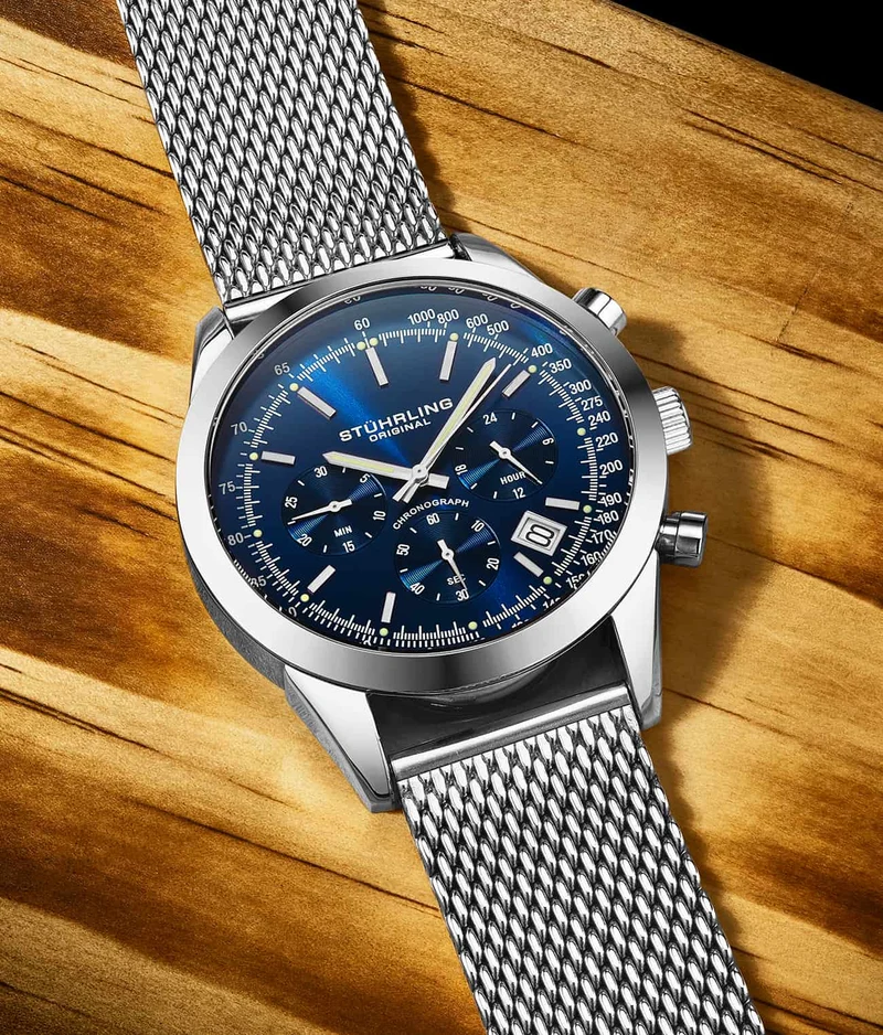 Stührling Rialto 3975L Quartz 44mm Chronograph