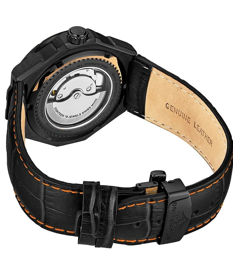 Stührling Swiss Automatic Gio 379 41mm Skeleton Watch