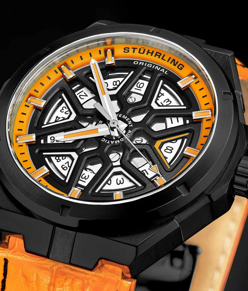Stührling Swiss Automatic Gio 379 41mm Skeleton Watch