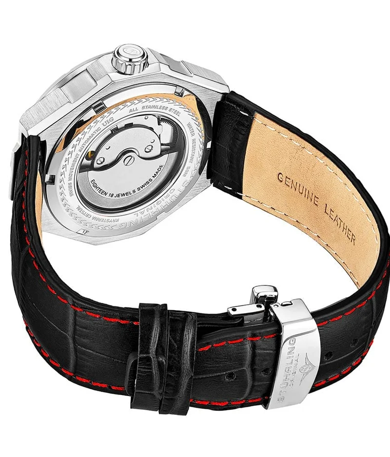Stührling Swiss Automatic Gio 379 41mm Skeleton Watch
