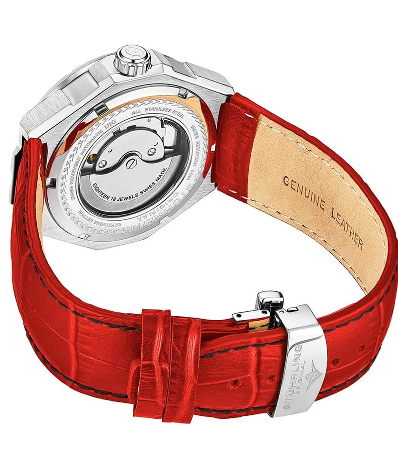 Stührling Swiss Automatic Gio 379 41mm Skeleton Watch