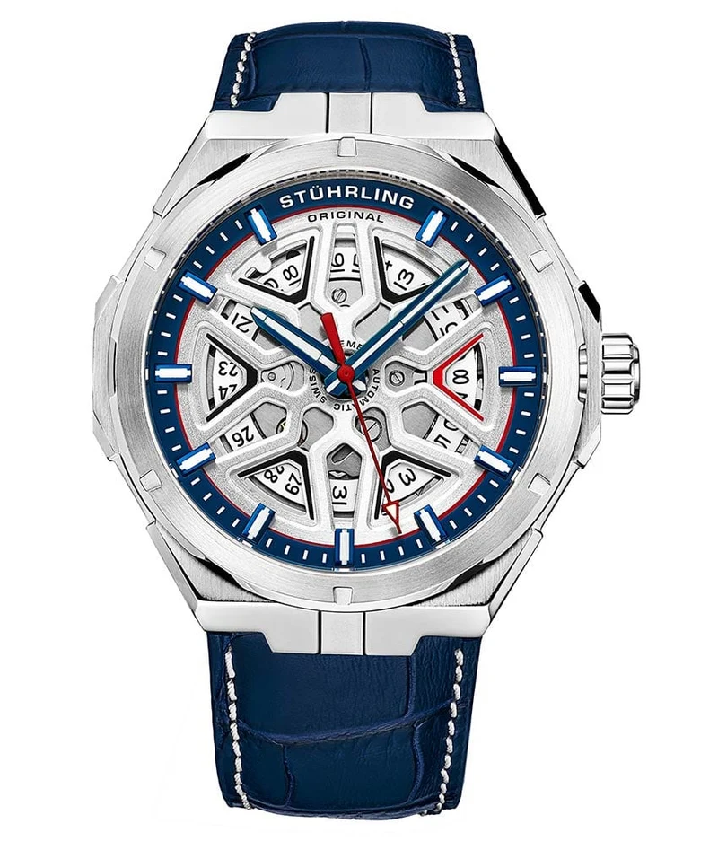 Stührling Swiss Automatic Gio 379 41mm Skeleton Watch