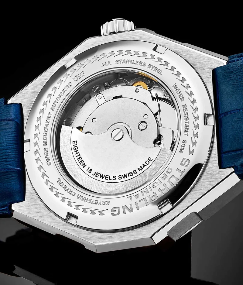Stührling Swiss Automatic Gio 379 41mm Skeleton Watch