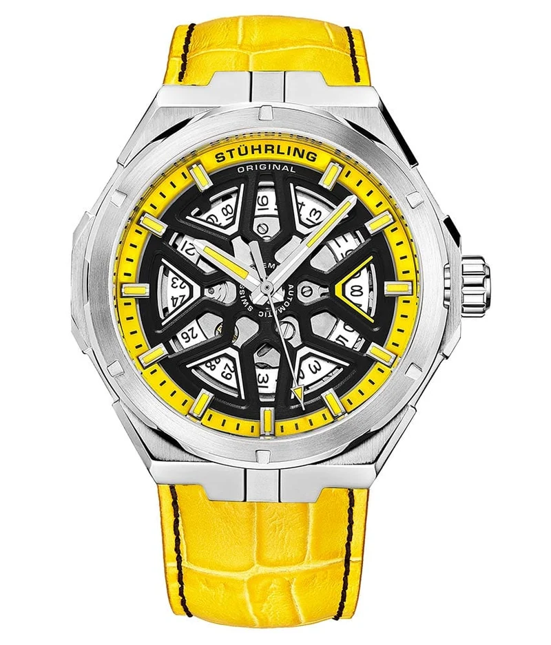 Stührling Swiss Automatic Gio 379 41mm Skeleton Watch