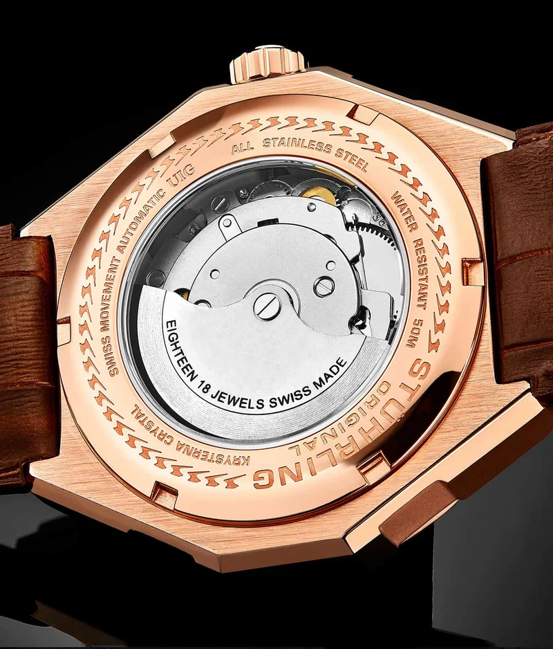 Stührling Swiss Automatic Gio 379 41mm Skeleton Watch