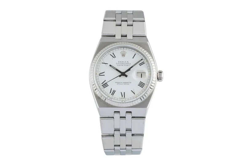 Rolex Oysterquartz steel / white gold quartz men's watch 17014 Vintage [2600319]
