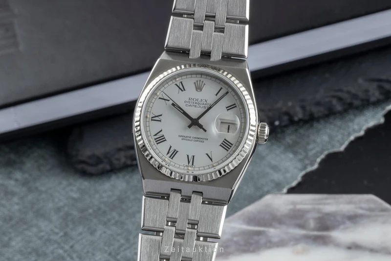 Rolex Oysterquartz steel / white gold quartz men's watch 17014 Vintage [2600319]