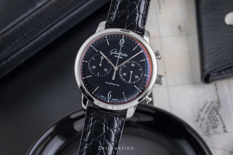 Glashütte Sixties chronograph steel automatic men's watch 1-39-34-02-22-04 LP: 9500EUR [2600160]