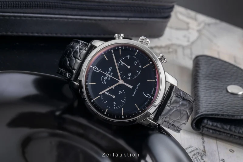 Glashütte Sixties chronograph steel automatic men's watch 1-39-34-02-22-04 LP: 9500EUR [2600160]