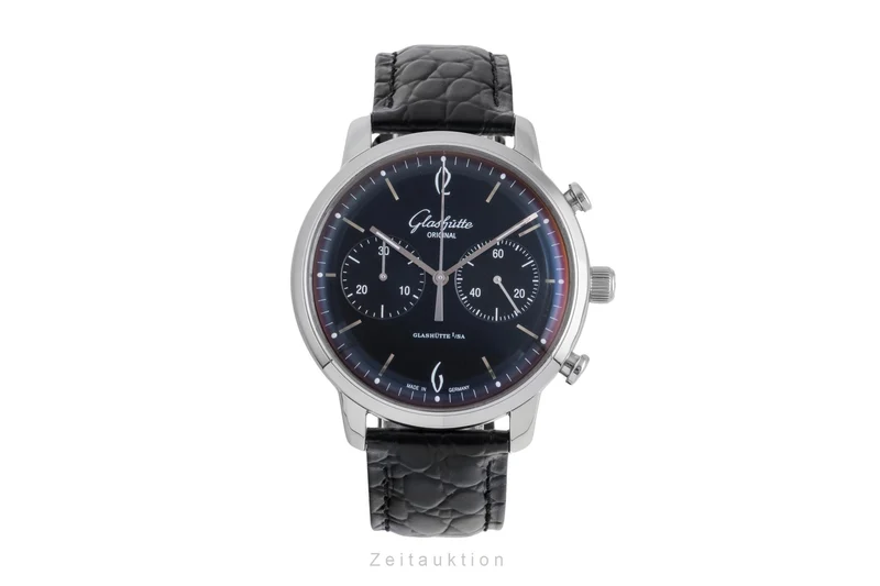 Glashütte Sixties chronograph steel automatic men's watch 1-39-34-02-22-04 LP: 9500EUR [2600160]