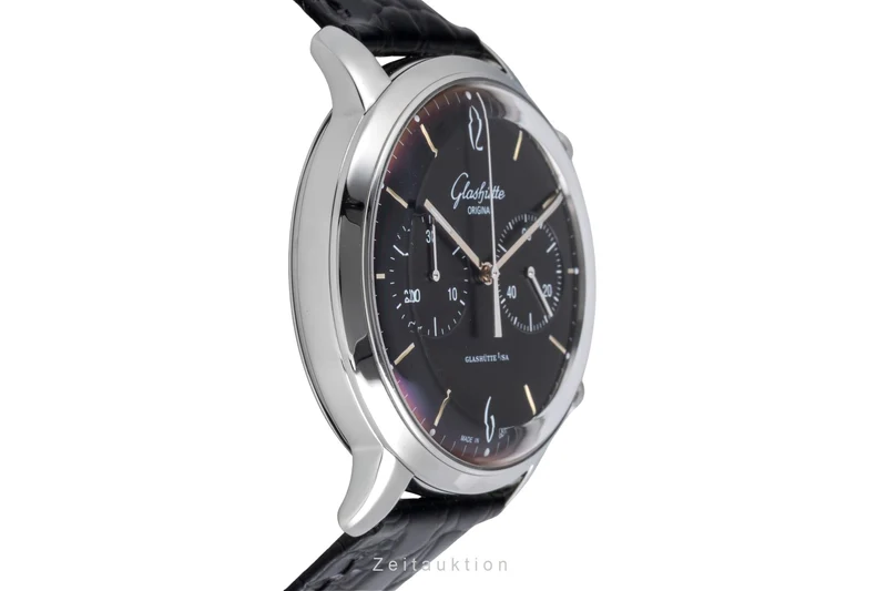Glashütte Sixties chronograph steel automatic men's watch 1-39-34-02-22-04 LP: 9500EUR [2600160]