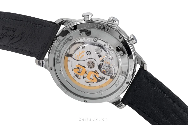 Glashütte Sixties chronograph steel automatic men's watch 1-39-34-02-22-04 LP: 9500EUR [2600160]