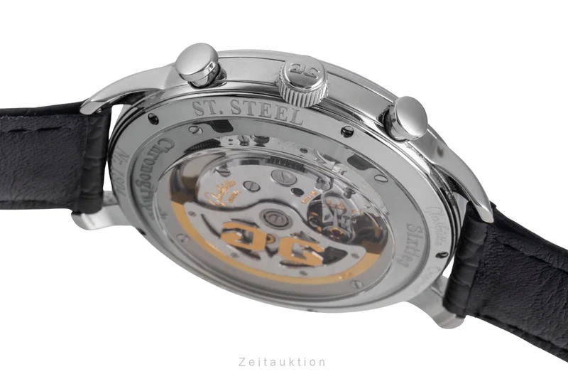Glashütte Sixties chronograph steel automatic men's watch 1-39-34-02-22-04 LP: 9500EUR [2600160]