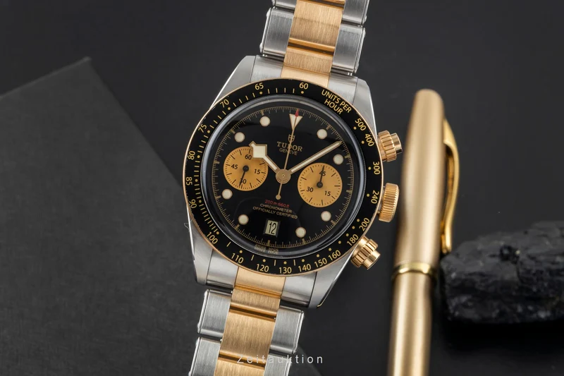 Tudor Black Bay chronograph steel / gold automatic men's watch M79363N-0001 LP: 9590EUR [2600175]