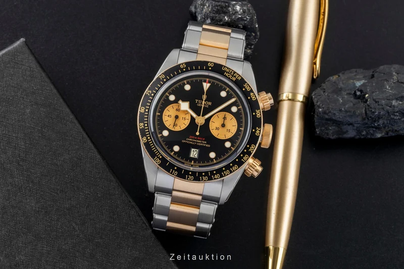 Tudor Black Bay chronograph steel / gold automatic men's watch M79363N-0001 LP: 9590EUR [2600175]