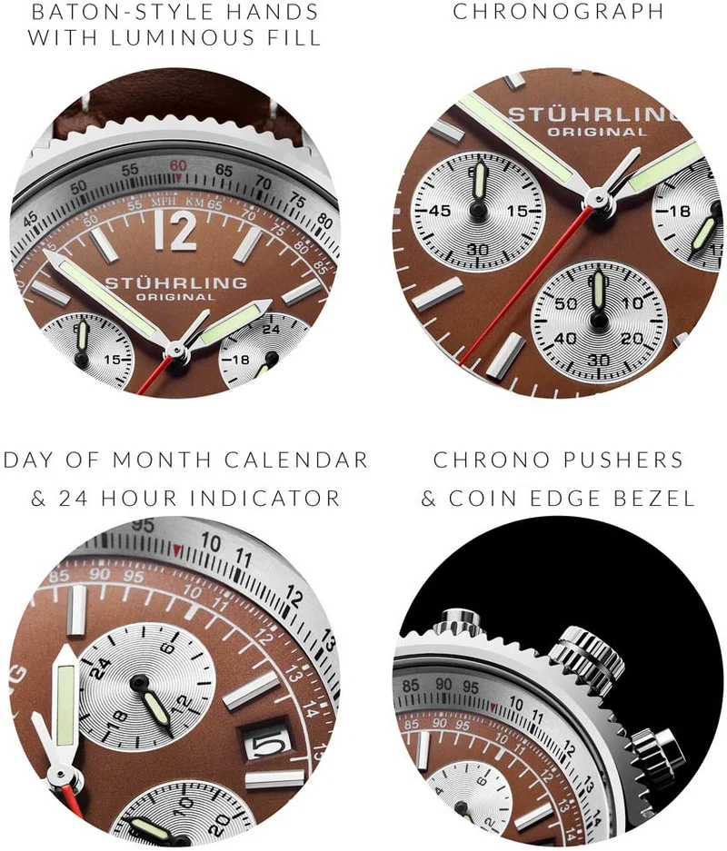 Stührling Monaco 669 Quartz 42mm Chronograph