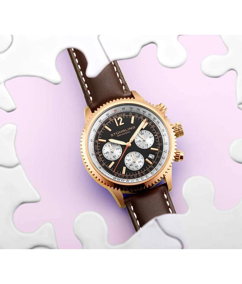 Stührling Monaco 669 Quartz 42mm Chronograph