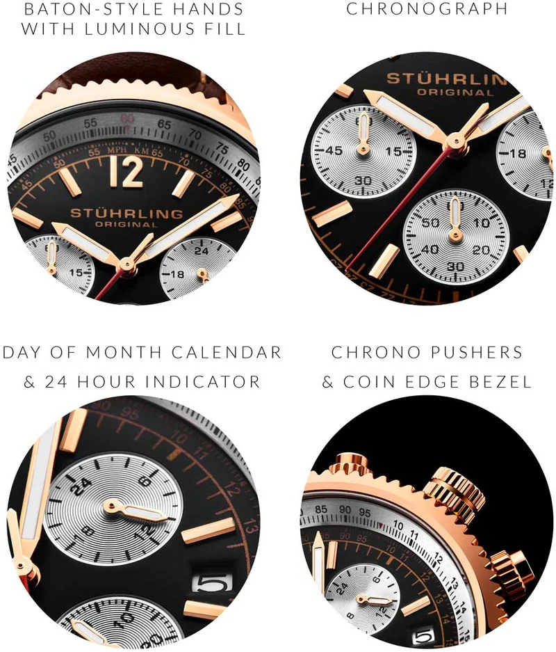 Stührling Monaco 669 Quartz 42mm Chronograph