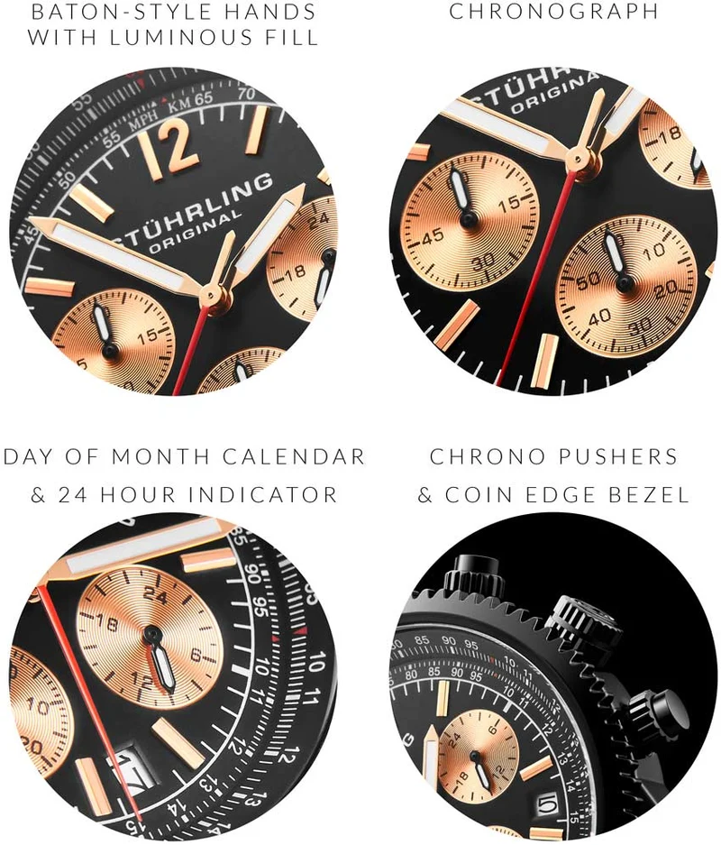 Stührling Monaco 669 Quartz 42mm Chronograph