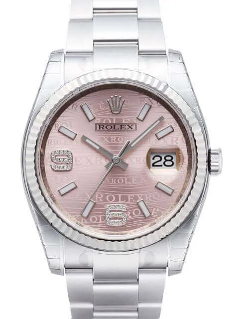 Rolex Datejust 36 116234 Pink Wave Diamant