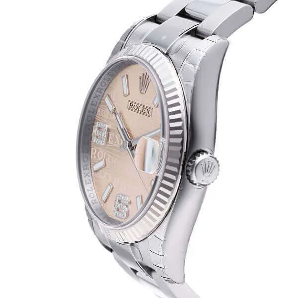 Rolex Datejust 36 116234 Pink Wave Diamant
